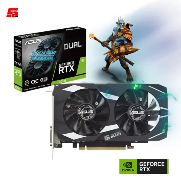 RTX 3050 6GB GDDR6 96BITS DUAL OC EDITION (PN90YV0K60-M0AA00)