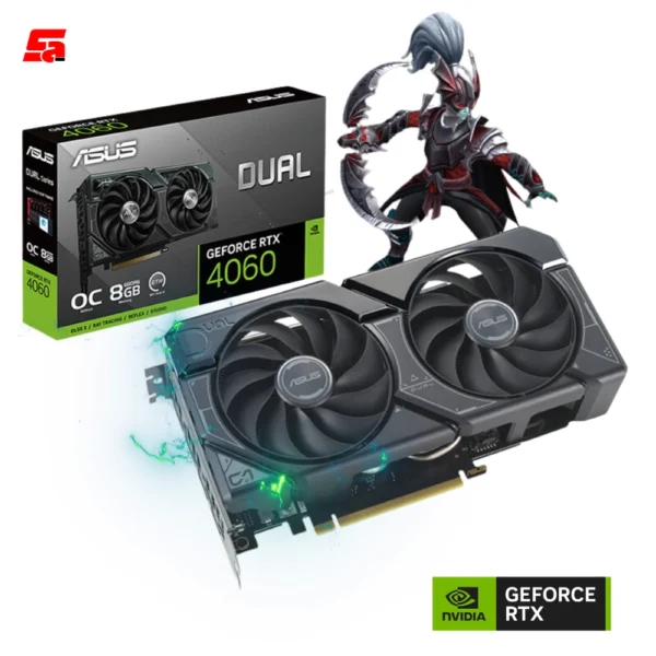 RTX 4060 8GB GDDR6 128BITS DUAL EVO OC EDITION (PN:ASUS-DUAL-RTX4060-O8G-EVO)