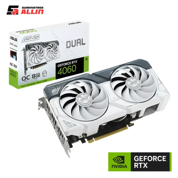 RTX 4060 8GB GDDR6 128BITS DUAL OC WHITE (PN90YV0JC2-MVAA00)