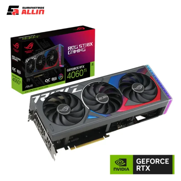 RTX 4060TI 8GB GDDR6 128BITS ROG STRIX GAMING OC (PN90YV0J52-MVAA00)